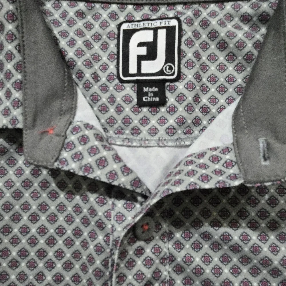 FootJoy: Gray Patterned Men's Polo Shirt